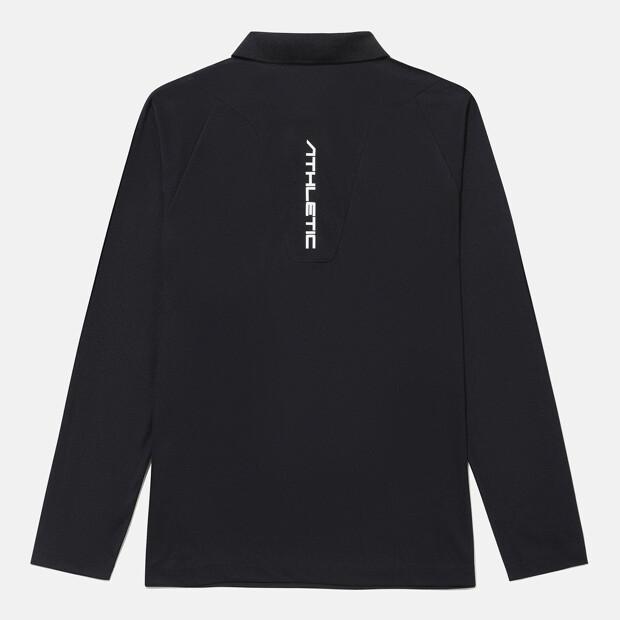 DESCENTE Men'S One-Point Polo Long Sleeve T-Shirt Black Sr321Tpl71