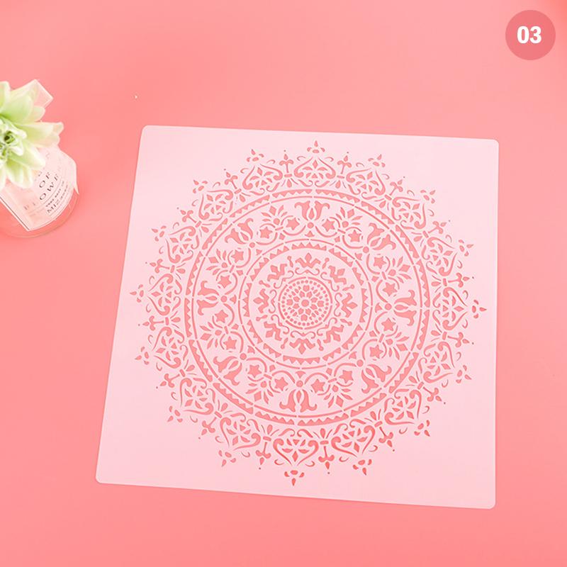 30Cm Diy Craft Mandala Mold For Painting Stencils Stamped Paper Card Template