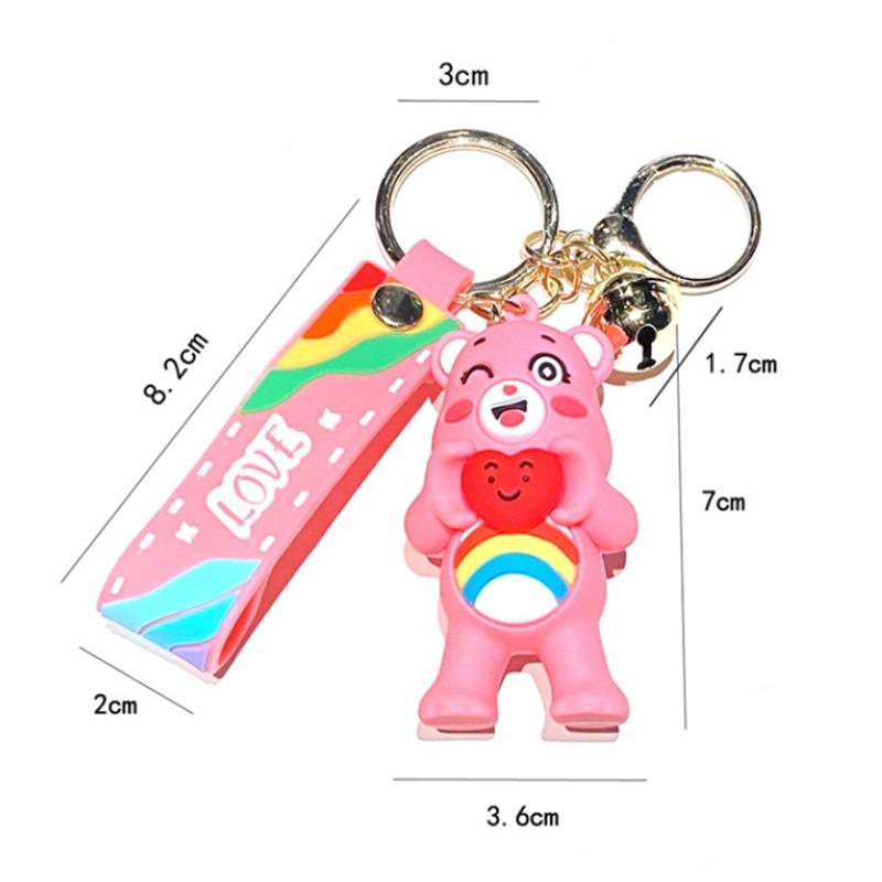 Cartoon Popular Love Bear Doll Keychain Adorable Trendy Exquisite Doll keychain Bag Accessories Couple Kids Playthings Birthday Gifts