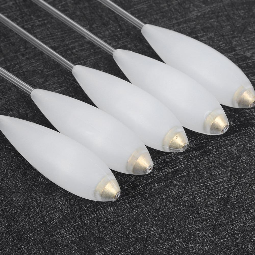 5PCS Slow Sinking Sinking Float White Gold Fishing Bobber Durable Fishing Floats Fly Fishing