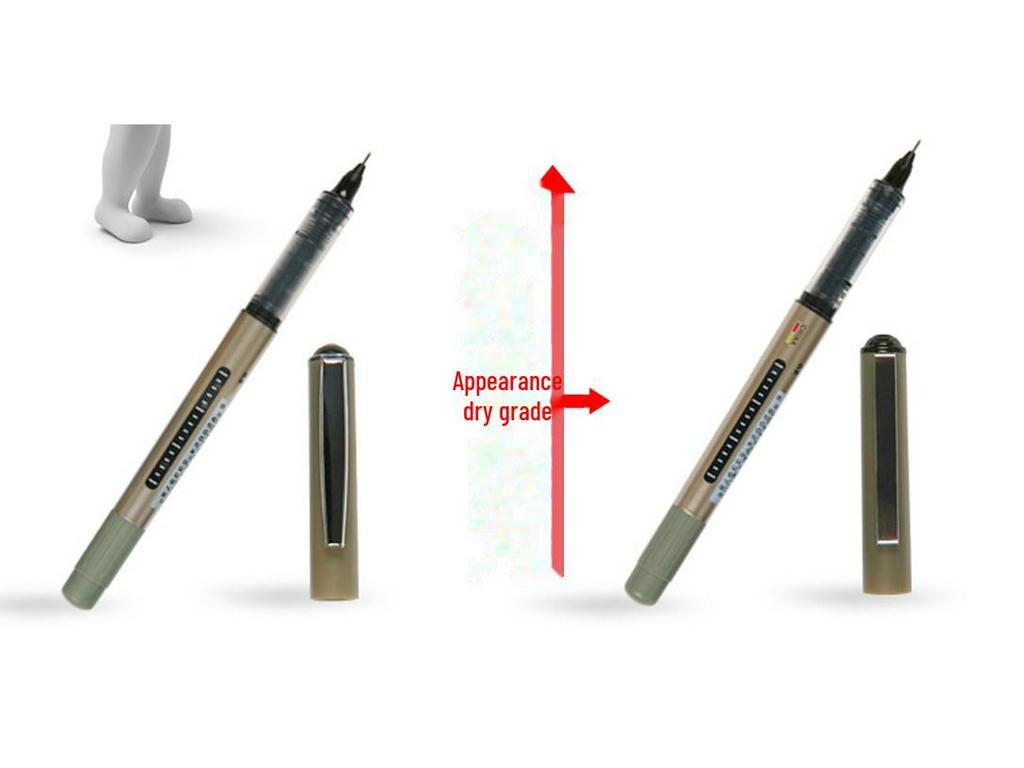 Snow White Quick-Dry 0.38mm Liquid Ballpoint Pen, Refillable, Large-Capacity for Office & Study