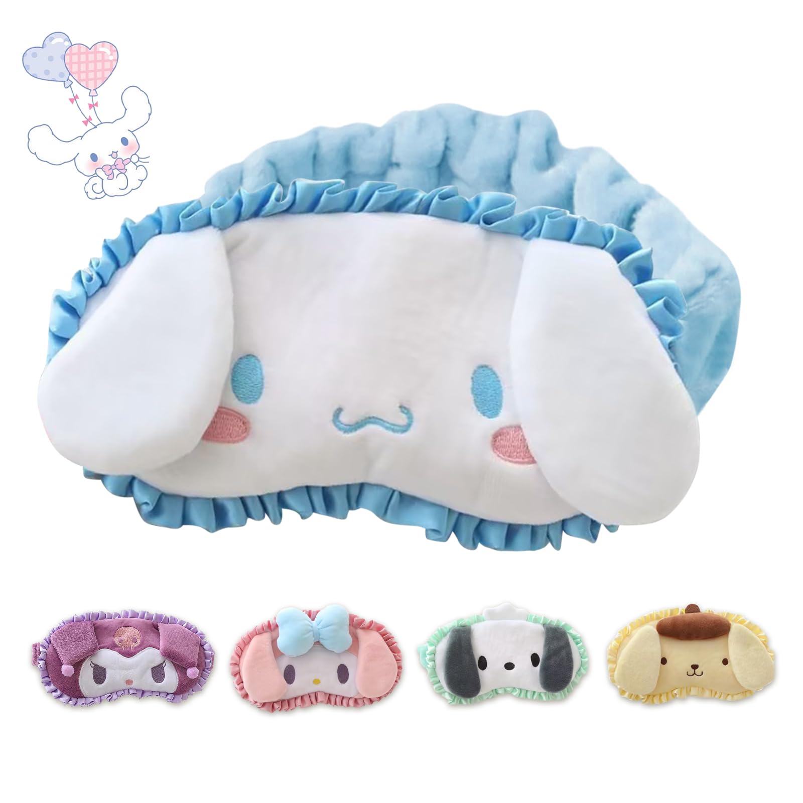 

GHDVOP Cinnamoroll Eye a sleep mask featuring a fluffy It provides a comfortable blocks out is blocks out of is and is soft and comfortable for and is