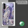 Oil Painting Butterfly Suitable for Samsung Galaxy S26 Ultra S20 FE S21 S22+ 23 Plus S24 Ultra 25 Edge Black Glass Phone Casee