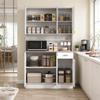 Kitchen Buffet Modern Design, Versatile Storage Space, 6 Doors, 1 Drawer + Large Worktop