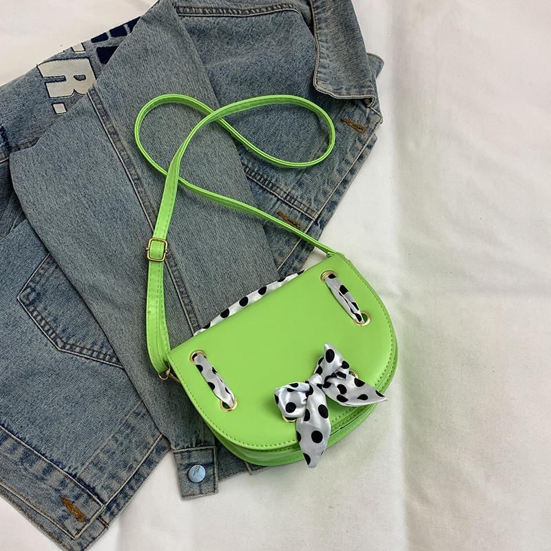 Trendy Pu Leather Saddle Bag For Women Stylish Casual Shoulder Handbag With Interior Pocket зелёный