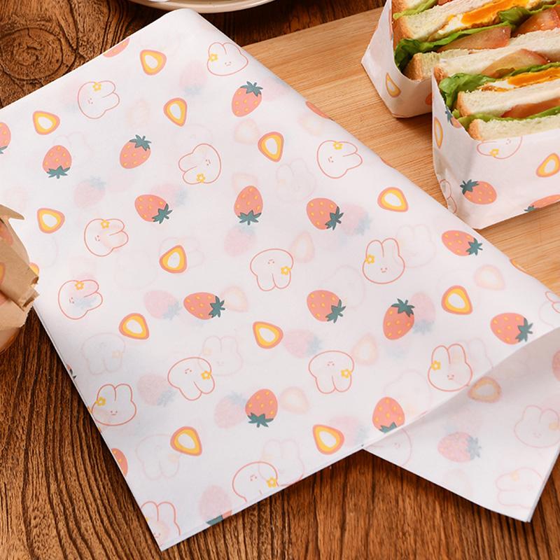 25 Pezzi Carta Cerata per Gastronomia per Cibo, Fogli per Cesti Cibo Picnic, Fogli Cerati per Avvolgere Gastronomia Resistenti al Grasso, 11 x 15 Pollici