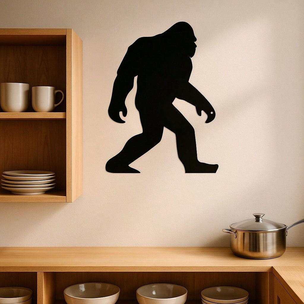 3D Metal Gorilla Wall Art, Jungle Themed Decor for Kids Room, Bar, Lounge, Handmade Iron Sculpture, Wildlife Animal Ornament