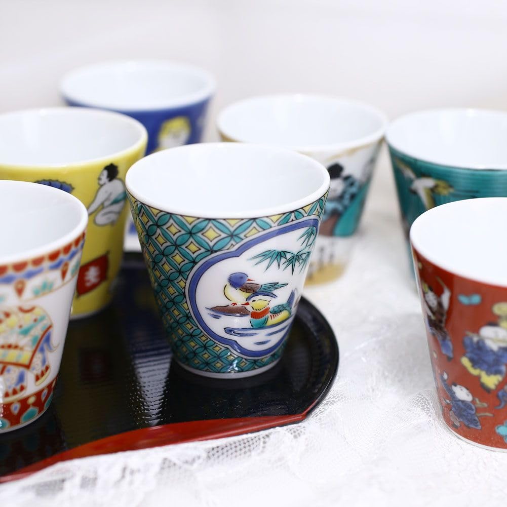 Kutani a traditional craft of the Hokuriku A sake cup featuring a dog A lucky charm sake accessory stationery interior round and treasure perfect for