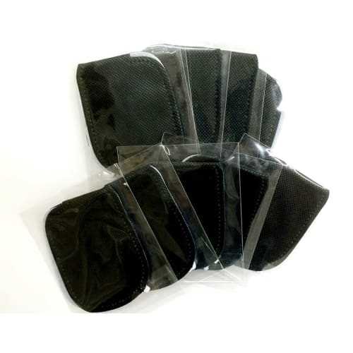 Disposable Nonwoven Eye Masks, Blindfolds, Set of 10, Individually Wrapped, Black