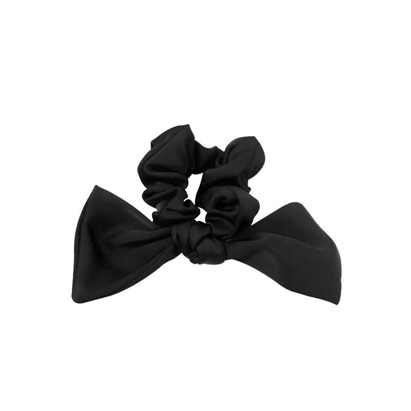 "Korean Satin Bow Headband - Elegant French-Inspired Hair Accessory"
