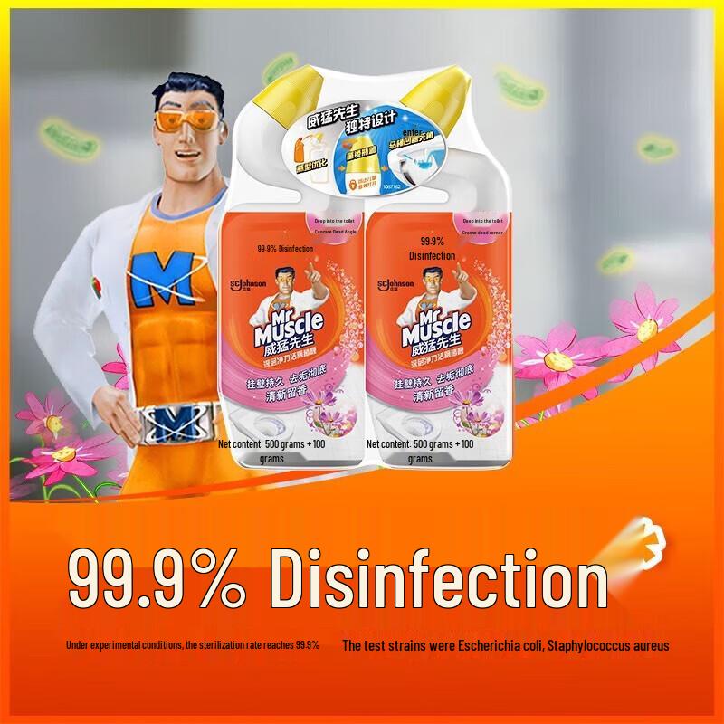 Mr Muscle Deep Clean Toilet Gel, Floral Dance (2 x 600g)
