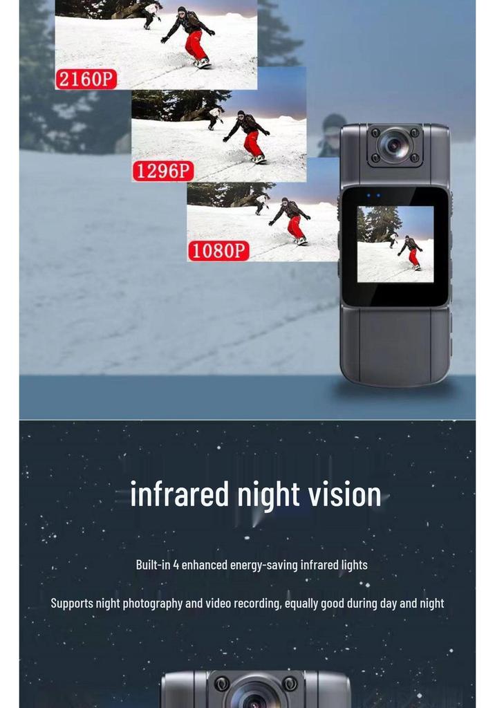 4K HD Night Vision Chest Camera for Outdoor Cycling and Sports – Wireless Dashcam