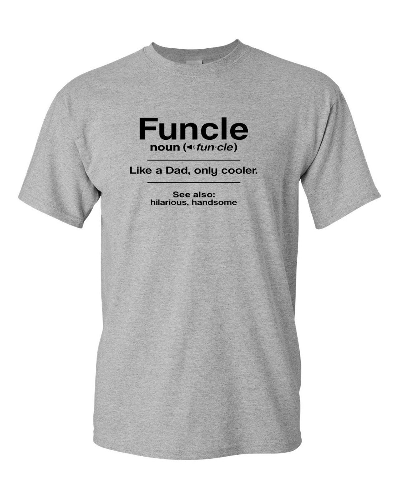 Funny Funcle Graphic Tee Novelty Sarcastic Gift For Uncle Mens Cotton T-Shirt S