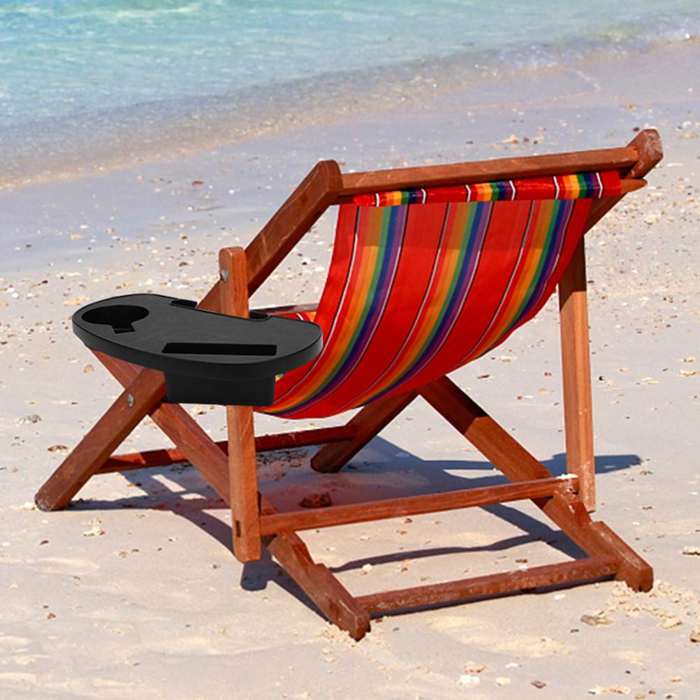 

2Pcs Lounge Chair Cup Holder Plastic Clip on Side Tray Outdoor Drink Holder Portable Beverage Tray for Beach Camping Recliner other