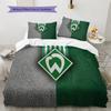 Sportverein Werder Bremen Pattern Bedding Quilt Set  Home Decoration  Gift (1 * duvet cover + 2 * pillowcase  without core)