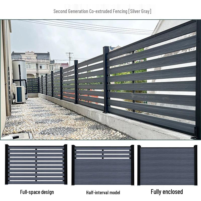 WPC Wood-Plastic Outdoor Fence: Durable, Anti-Corrosion Windbreak & Partition for Courtyard and Villa.
