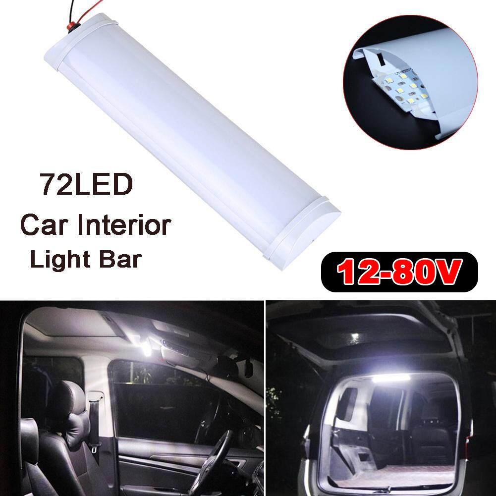 1/2x 72LED 12V-80V Ceiling Light RV Interior Trailer Boat Cargo Camper Lamp LED Lights for Car Accessories Van Car Led Light Dome Lights 6