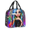 Rainbow High Insulated Lunch Bag for Outdoor Picnic Cartoon Anime Tv Portable Thermal Cooler Lunch Box Women Kids