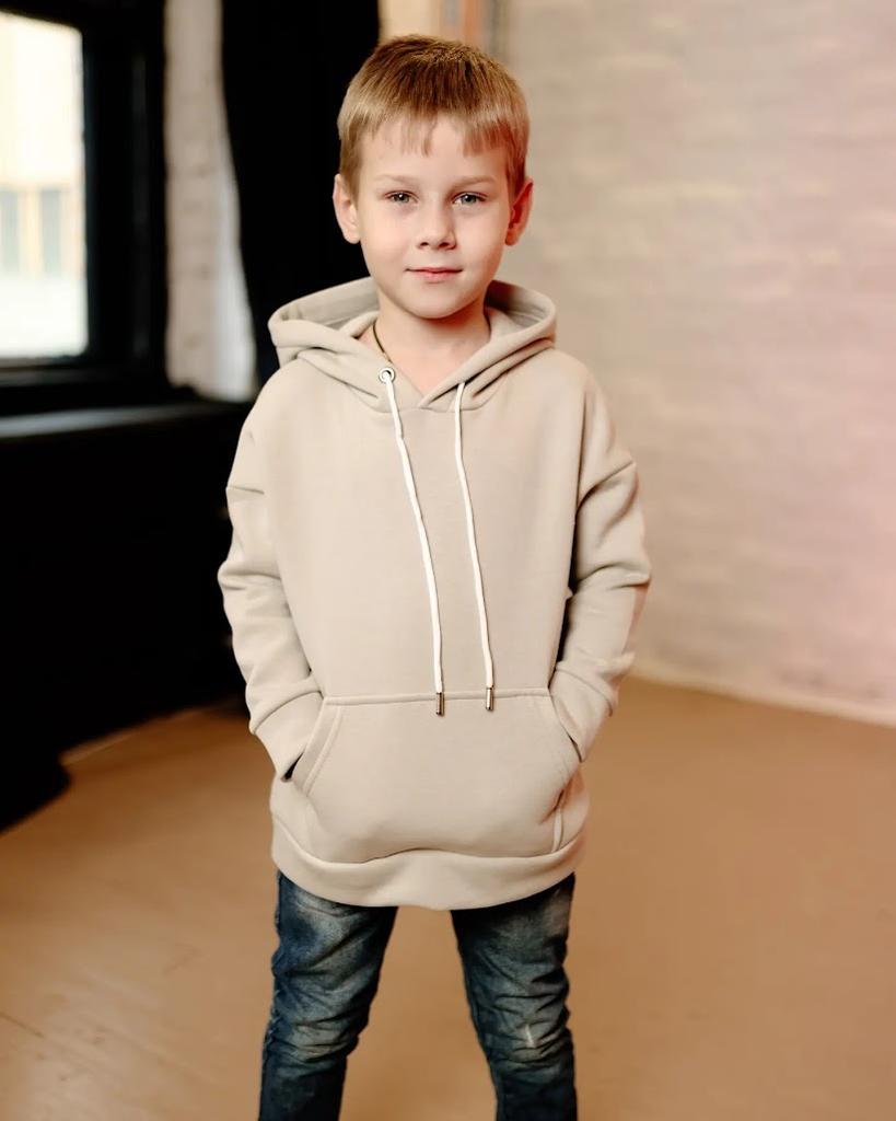 Hoodie (boys) – Warm Oversize Fit, Kangaroo Pocket & Hood, Winter,6394-025-4 HC