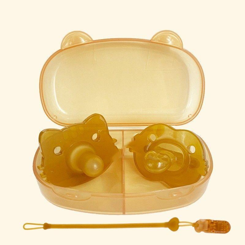 Food Grade Ultra Soft Silicone Baby Pacifiers 1/2 Pcs With Portable Storage Case For 0-12 Months Infants Soothing