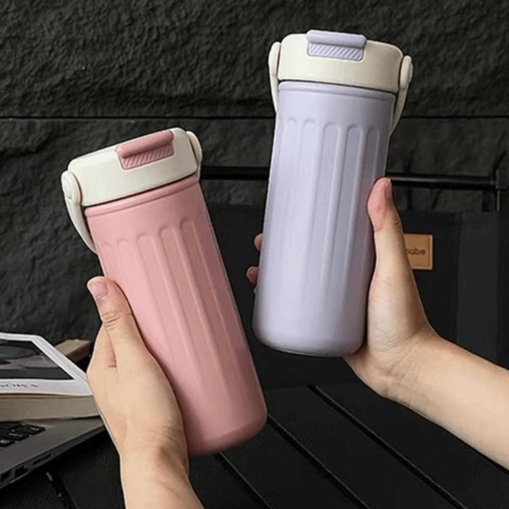 Insulation Or Cooling Stainless Steel Thermos Cup 500ml Straw Travel Cup  Sports