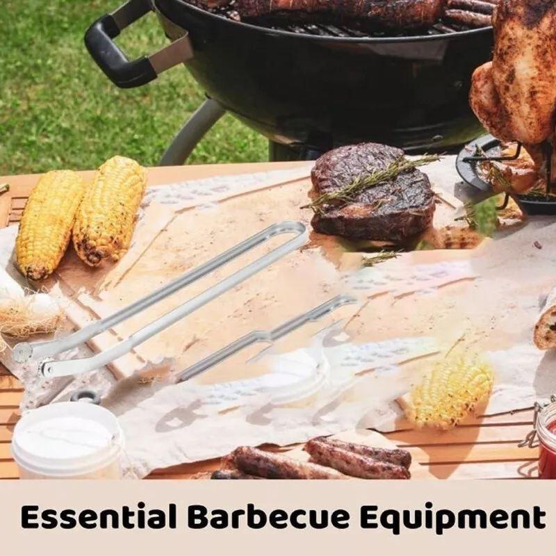 Premium Bbq Sausage Turning Tongs Durable Heat-resistant Hot Dog Flipper Tool