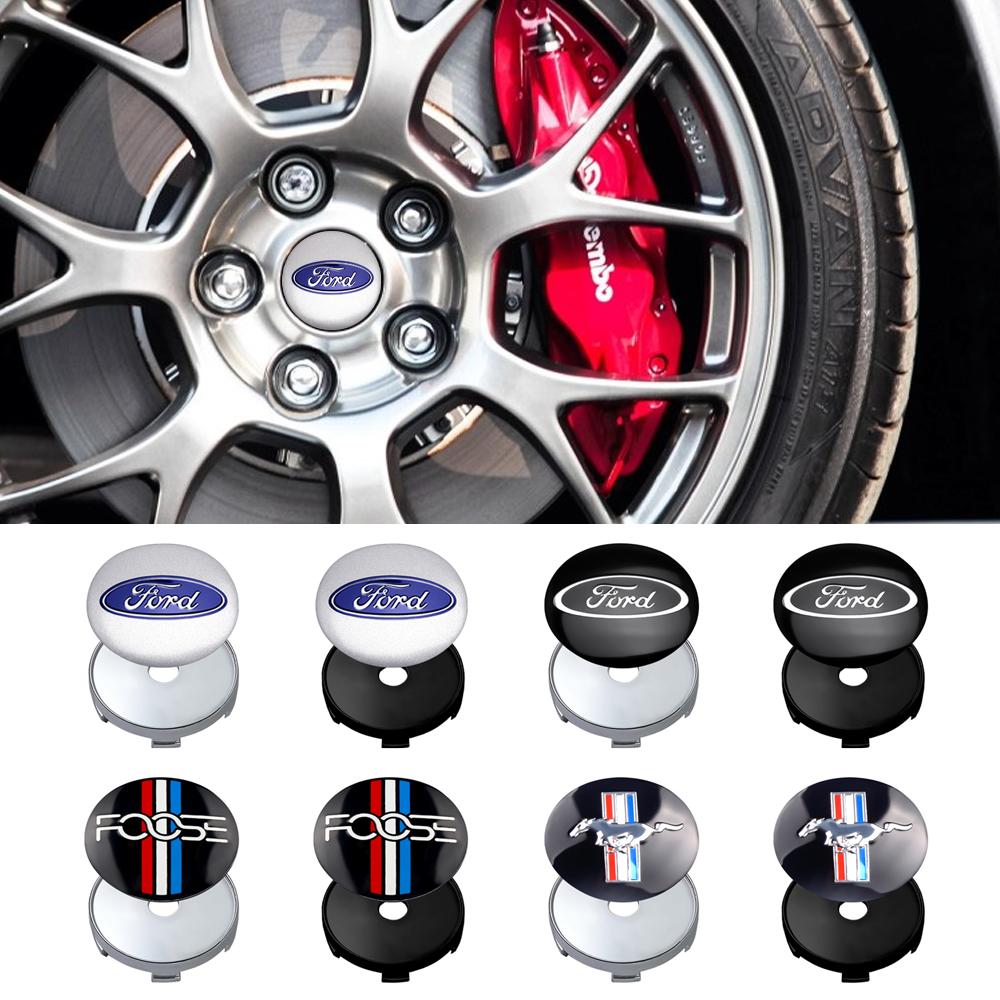 60MM Car Wheel Center Hub Cap Rim Cover Logo Decal For Ford Mustang Foose Explorer Mondeo Shelby Fiesta Focus Fusion Escape ST