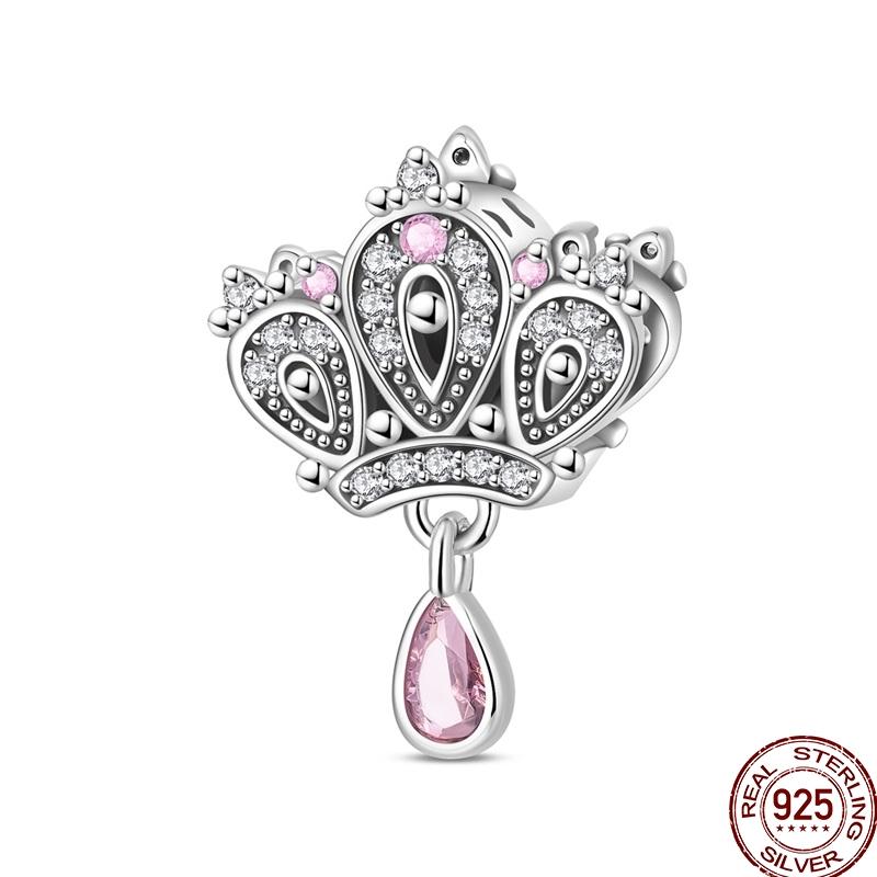 100% Copper Crown Shrimp Crab Charms Beads Butterfly Heart Birthday Pendants Fit Bracelet Jewelry Gifts Marking