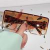 1 Pair of Women's -color Frameless Square Bar-retaining Rivet 1pc Large-frame Spicy European and American Fashion Glasses