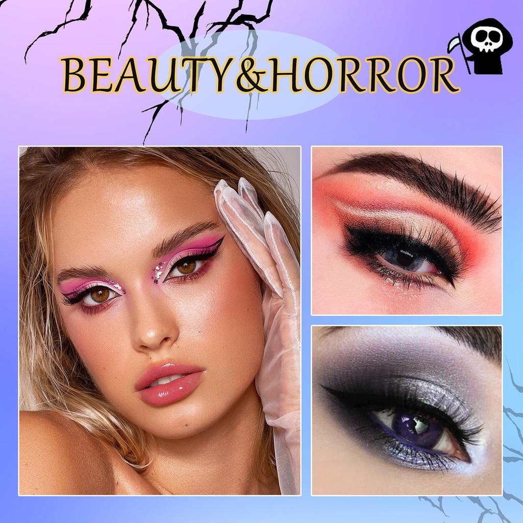 9-color Eyeshadow  Suitable For  Gothic Style Halloween Makeup  Long-lasting Dark Eyeshadow