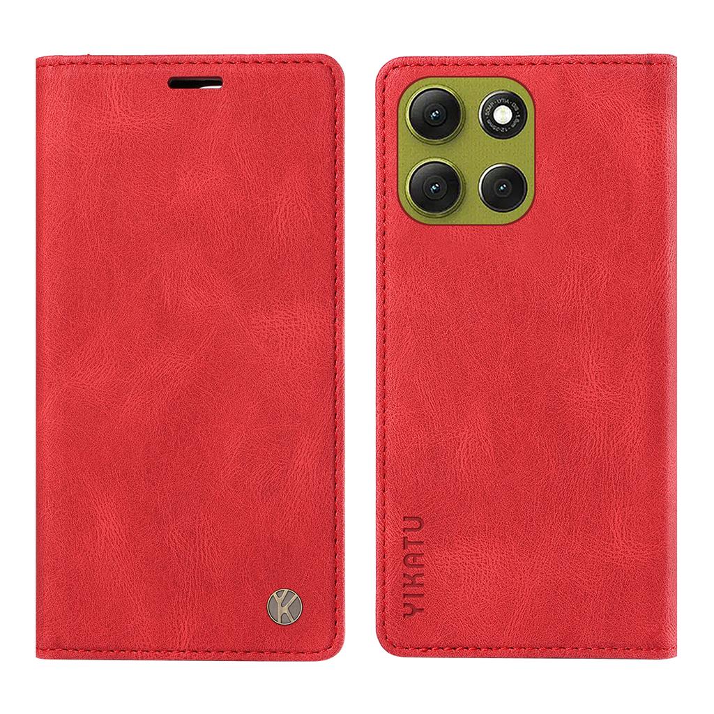 For Motorola Moto G86 5G Leather Cover YIKATU YK-004 Skin-Touch Wallet Phone Cases