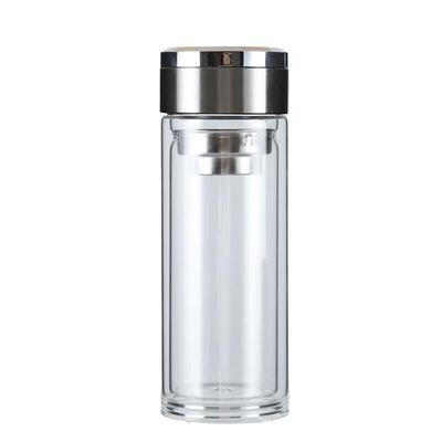 Zeyu Double-layer Glass Water Bottle with Filter