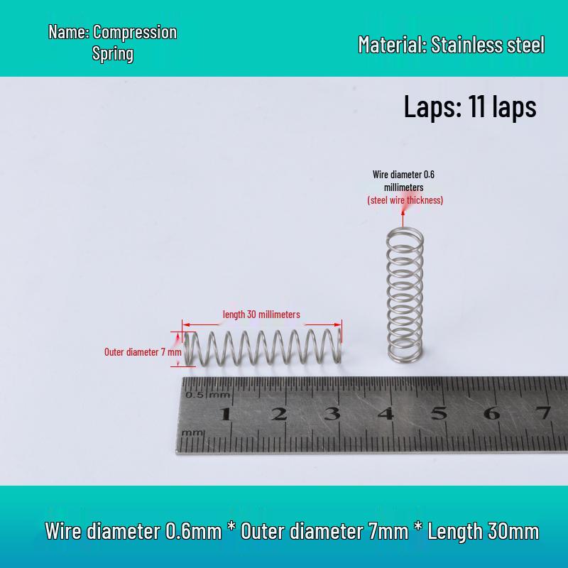 Y-förmige Edelstahl-Druckfeder, 0,6 mm Draht, 7-12 mm Außendurchmesser