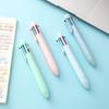 6pcs 6 Colors Retractable Ballpoint Pen 0.5mm Smooth Writing Tool Multicolor Pen For Sketching Notetaking Tasks