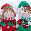 Ornaments Sitting Posture Boys and Girl Elf Toy Dolls Christmas Decoration Stuffed Doll Plush Doll