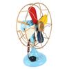 Ventilatore da Tavolo Vintage Stile Retrò Colori Raffinati Base Larga in Metallo Ventilatore da Scrivania Antico Decorazione per Vetrina H
