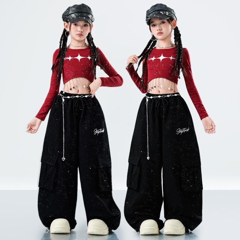 Children's Street Dance Jazz Dance Clothing Girls' Trendy Runway Fashion Clothing Women's Troupe Cool Jazz Children's Performance Clothing