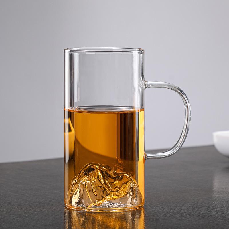 Creative Luxury Glass Mountain-View Cup for Coffee, Green Tea & Beverages