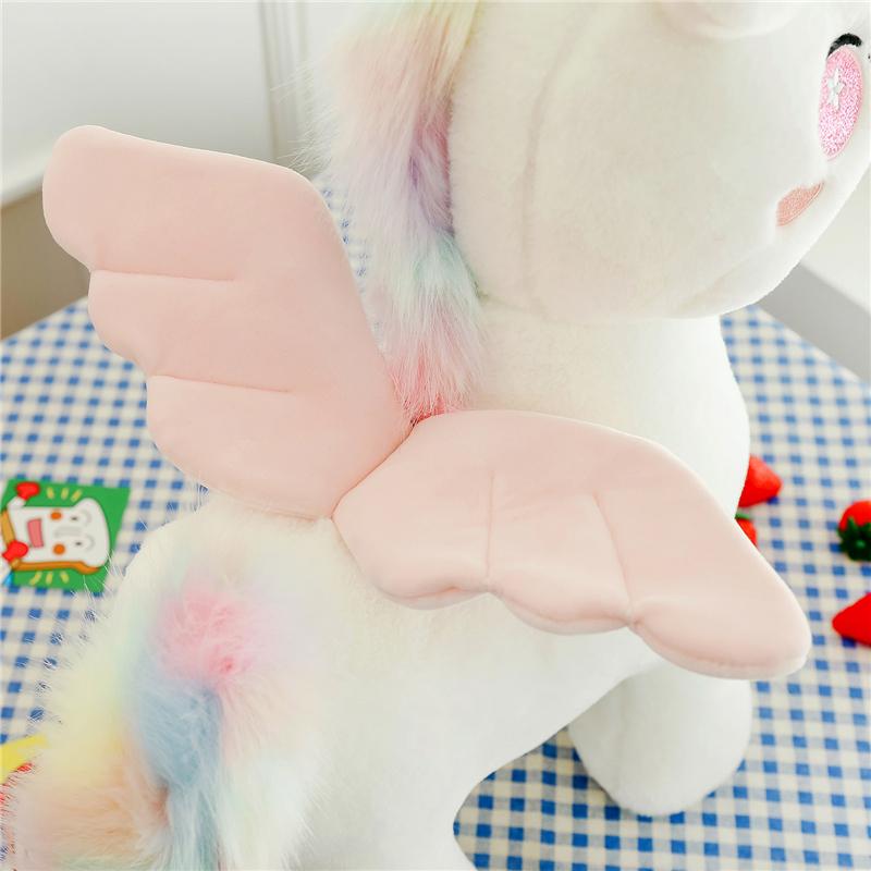 25/40/55cm Cute Dream Unicorn Peluche Toys Kawaii Unicorn with Wing Dolls Lovely Horse Stuffed Soft Animal Pillow