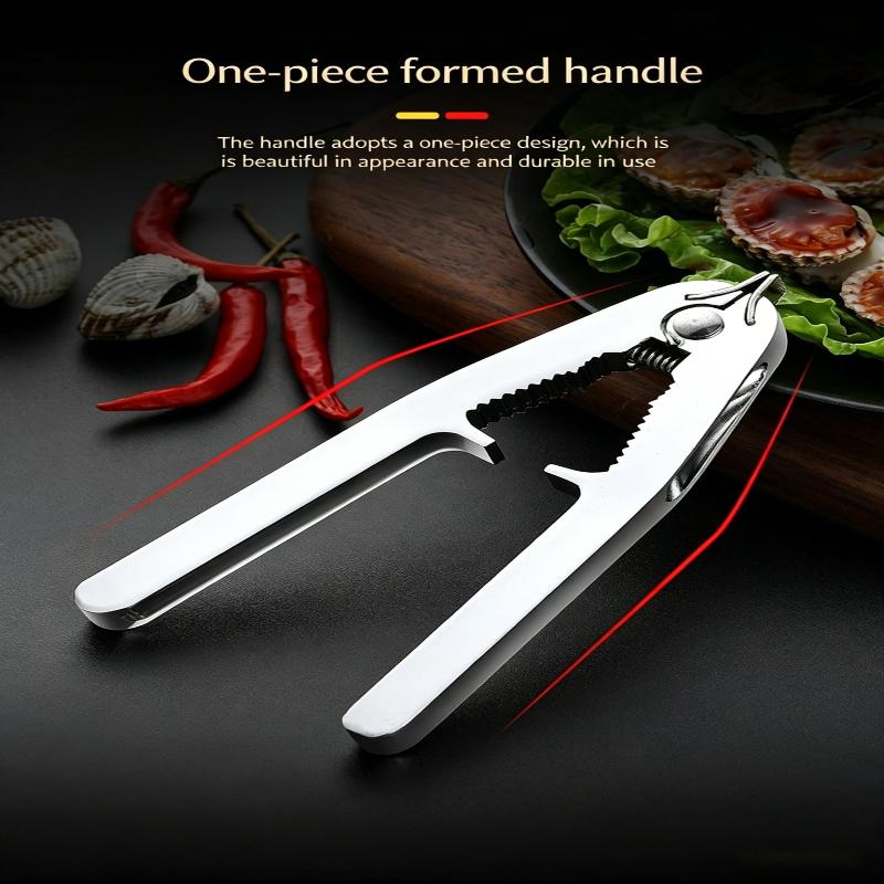 Aprisgorgogliare Strumento Granchio Cracker ApriVongole Utensile da Cucina Lega di Zinco Shucker Acciaio Inossidabile Strumento ApriVongole Gadget da Cucina