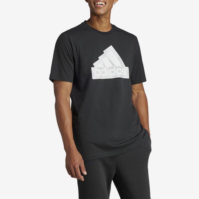 Adidas Logo Crew Neck Short Sleeve T-Shirt Men Tops Black IS2855