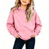Boys Girls Kids Lined Long Sleeve Color Pullover Hoodie Casual Sweatshirt