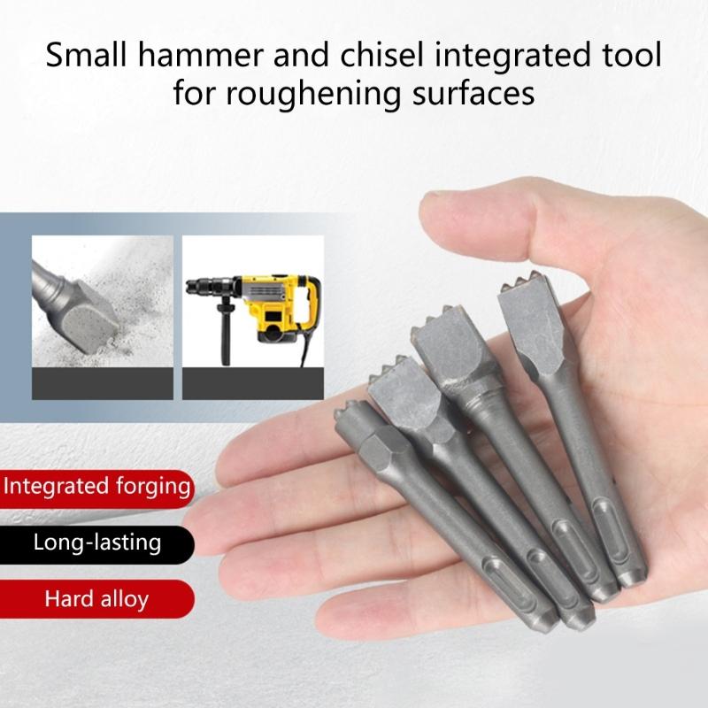 Mini Electric Chiseling Hammers Bit Featuring Multiple Tooth Option 3/4/6/9 Teeth for Concrete Surfaces Treatments