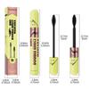 Mascara Imperméable 4D Double Effet Allongeant Naturel Bouclant Volumisant Long Tenue Anti-Bavures Rehausseur de Cils pour Maquillage Quotidien