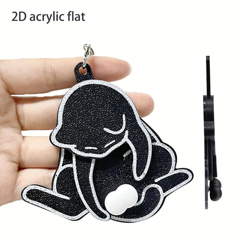 Explosive creative mischief cat rotatable keychain backpack pendant figurine gift toy