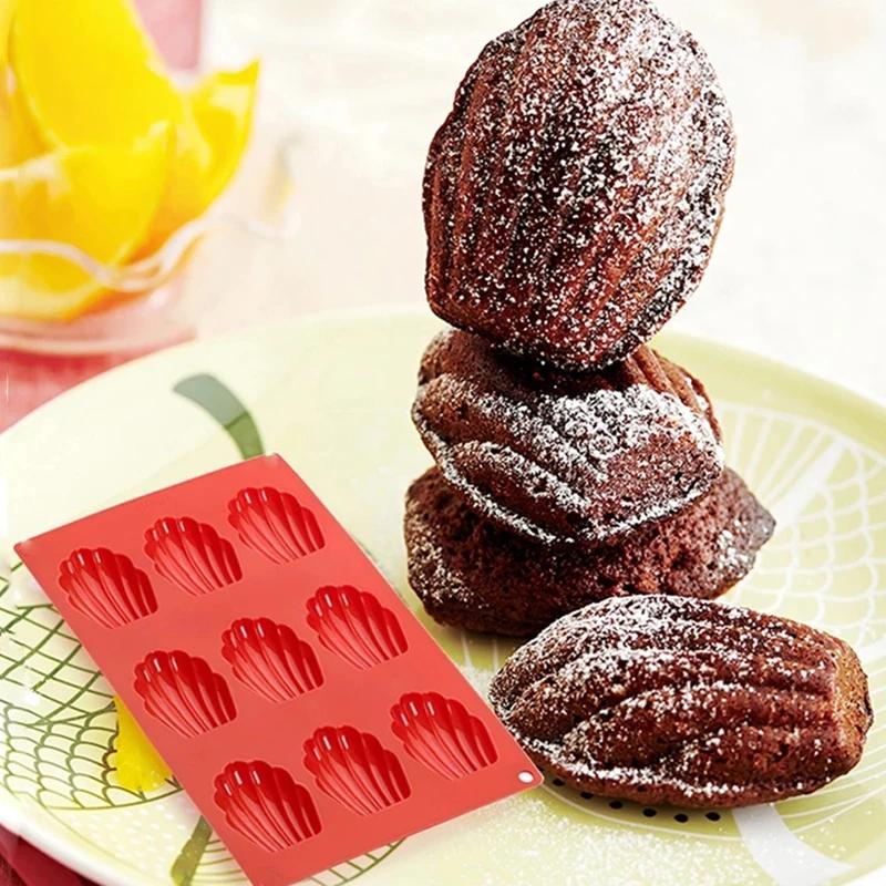 Cavities Silicone Madeleine Cake Mold Shell Cake Biscuit Cookies Mould Home Kitchen Non-sticky Easy To Release Baking Molds
