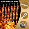 Skewers Kabob Rack Stainless Steel Reusable Barbecue BBQ Long Skewers Holder for Grill Meat Chicken