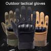 1 Pair Outdoor Gloves Touchscreen Compatible Full Finger Gloves with Soft Knuckle Protection