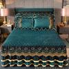 Luxury Winter Crystal Velvet Thicken Quilted Bedspread King Queen Size Flannel Bed Skirt Not Including Pillowcase