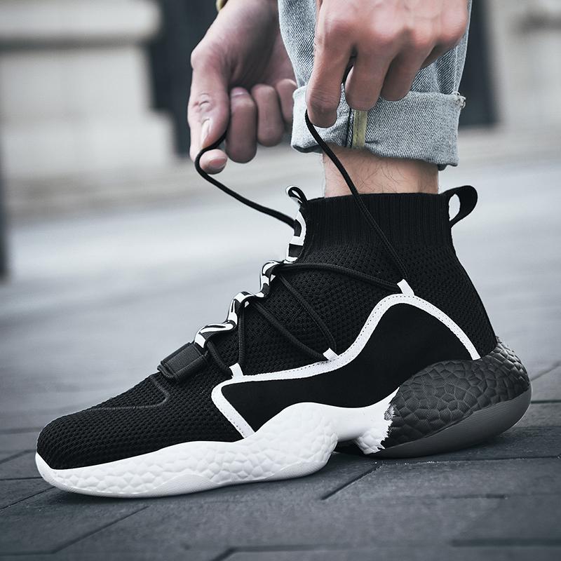 Fashion Spring New Men Running Shoes Non Slip Fashion Sneakers Breathable Mesh Soft Sole Casual Athletic Walking Shoes Large Size 39-48